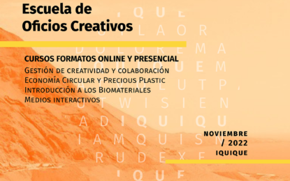 Escuela de Oficios Creativos convoca a escolares,  universitarios y artistas a postular a cursos gratuitos