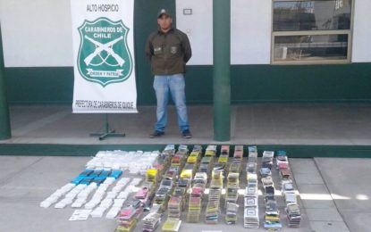 Una mujer de nacionalidad colombiana fue detenida por Carabineros de la Sección de Investigación Policial de la Tercera Comisaría Alto Hospicio