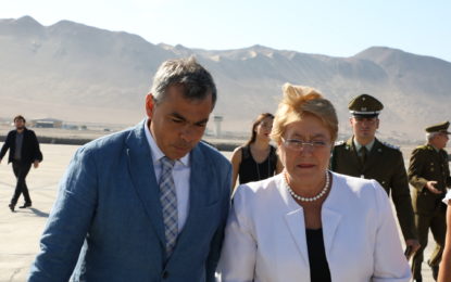 PRESIDENTA BACHELET CONFIRMA TRASPASO DE TERRENOS EN PLAYA LOBITO