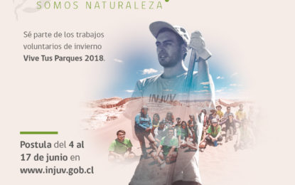 INJUV y CONAF te invitan a participar de una nueva versión de los trabajos voluntarios de invierno Vive Tus Parques 2018