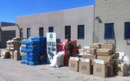 CARABINEROS DECOMISÓ MÁS DE 115 MIL CAJETILLAS DE CIGARRILLOS DE CONTRABANDO  