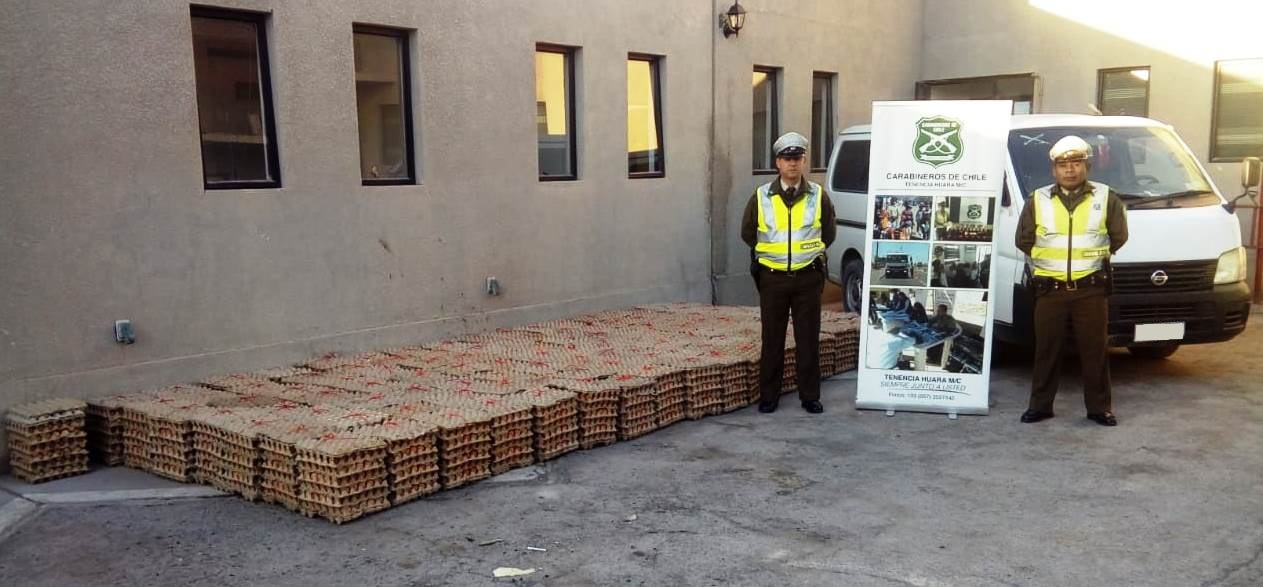 INCAUTAN MÁS DE 21 MIL UNIDADES DE HUEVOS DE CONTRABANDO