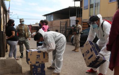 MUNICIPALIDAD DE IQUIQUE CONCLUYE ANTES DEL PLAZO ESTIPULADO ENTREGA DE CAJAS DE MERCADERÍA DEL PLAN “ALIMENTOS PARA CHILE”