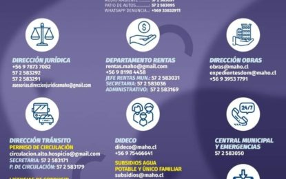 La Municipalidad de Alto Hospicio continua con atención telefónica