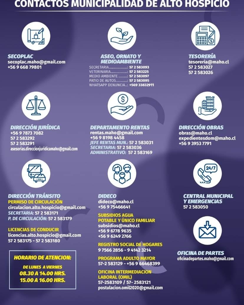 La Municipalidad de Alto Hospicio continua con atención telefónica