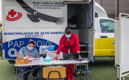 Papmóvil se instala en Estadio Municipal de Alto Hospicio para realización de examen del Papanicolau