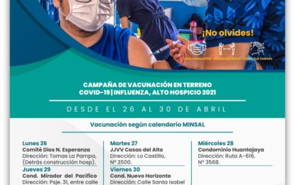 Salud MAHO Vacunación entrega calendario de vacunación en Terreno