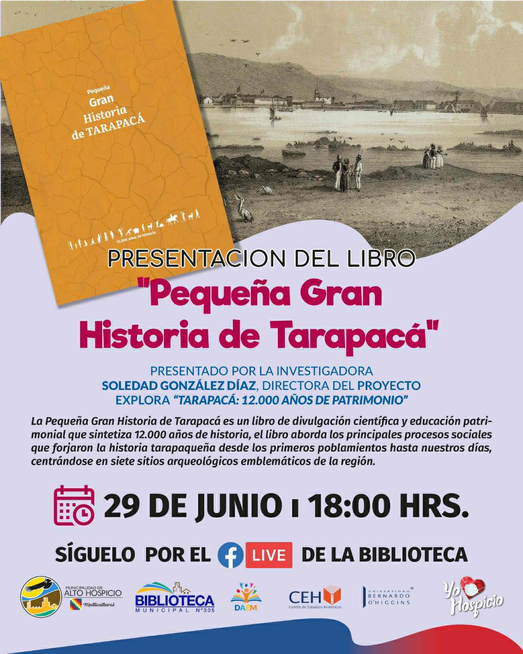 Presentan libro “Pequeña Gran Historia de Tarapacá”