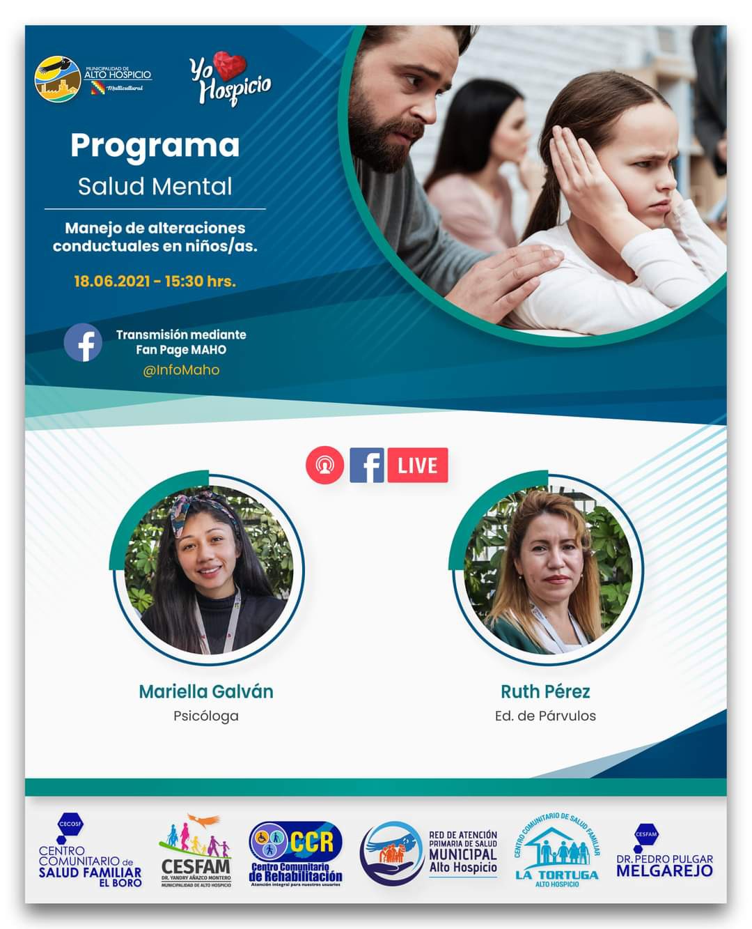 Salud MAHO invita a charla de salud mental en Facebook Live