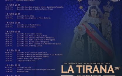 La Ilustre Municipalidad de Alto Hospicio invita a la comunidad a eucaristía de Fiesta de la Tirana