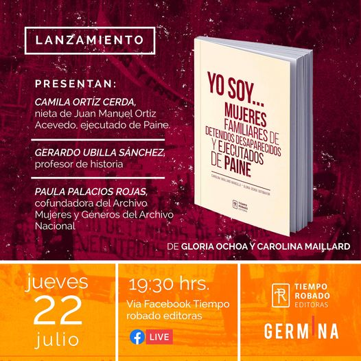 Lanzan el libro “Yo soy…Mujeres familiares de detenidos desaparecidos y ejecutados de Paine”