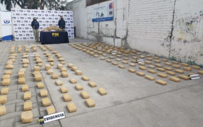 Detienen a traficantes de Hospicio y La Serena con 232 kilos de cocaína base y marihuana