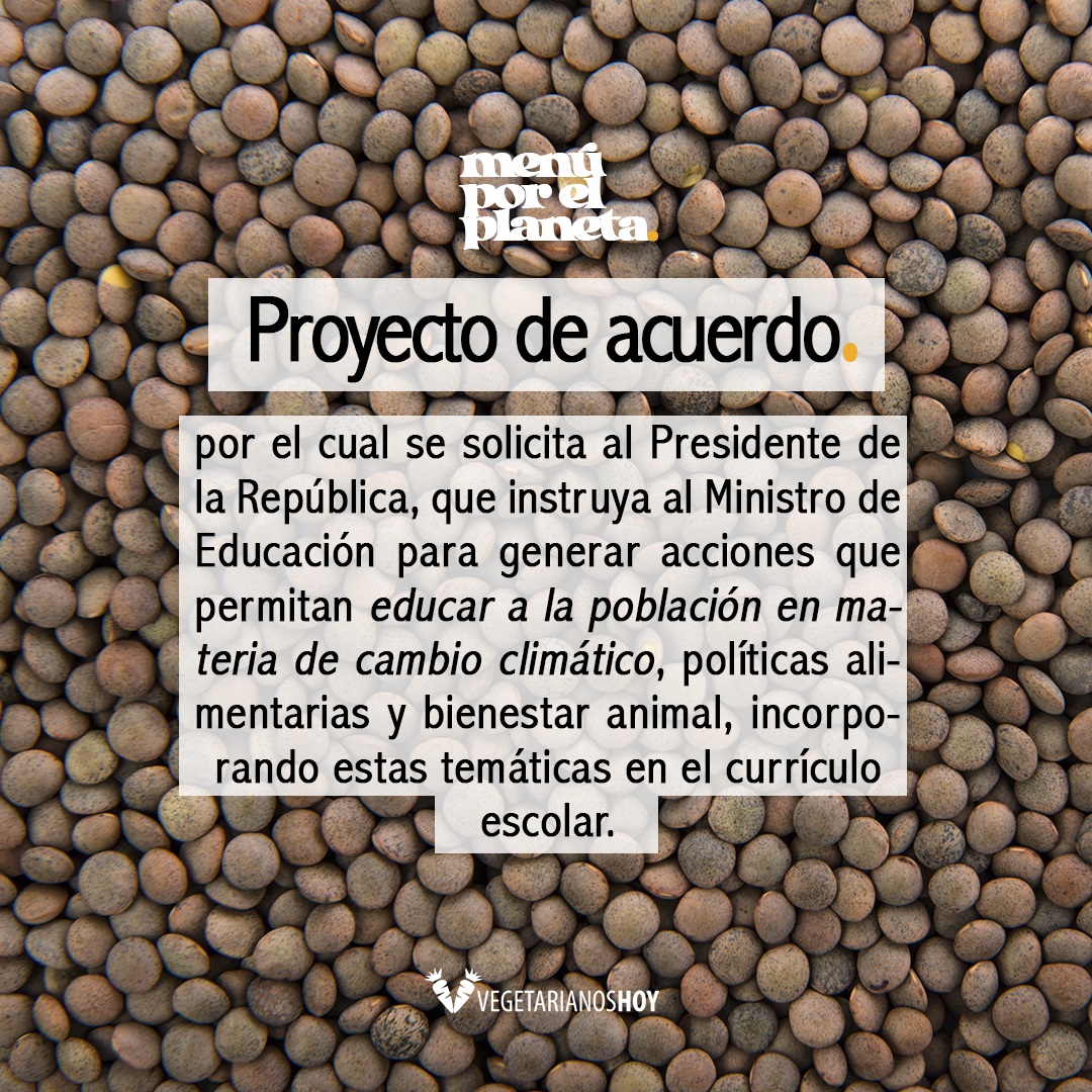 Aprueban proyecto para incluir en el currículo escolar temáticas sobre cambio climático, bienestar animal y políticas alimentarias