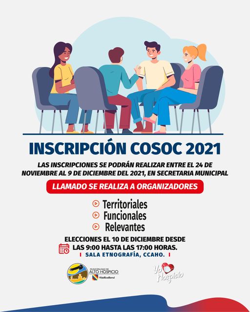 Municipio convoca a postular al COSOC