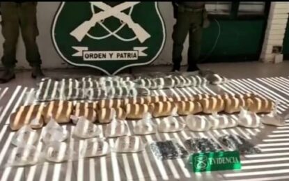 CARABINEROS DEL RETÉN CAMIÑA DECOMISARON MÁS DE 63 KILOS DE DROGAS EN LA PAMPA