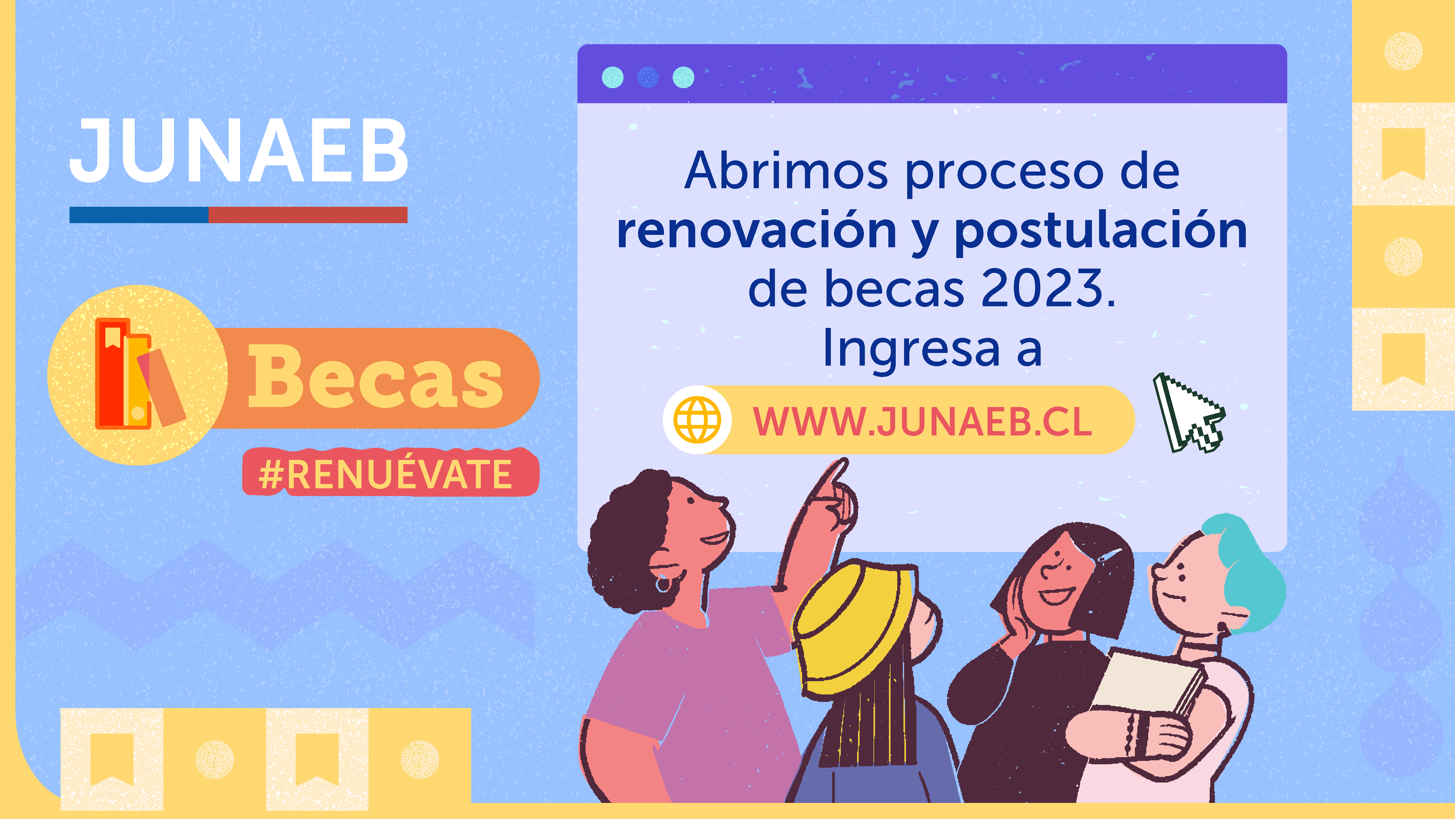 Junaeb inicia proceso de renovación 2023 para sus programas de becas y de residencias