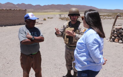 Delegada presidencial del Tamarugal recorrió sectores fronterizos en Colchane