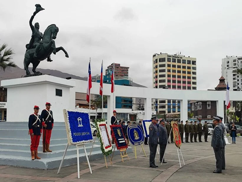 Iquique conmemora el 246° aniversario del natalicio de Bernardo O’Higgins con ceremonia solemne