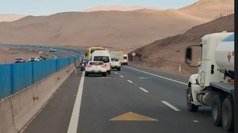 Un herido de bala y tres detenidos dejó encerrona en la Ruta A-16 en Alto Hospicio