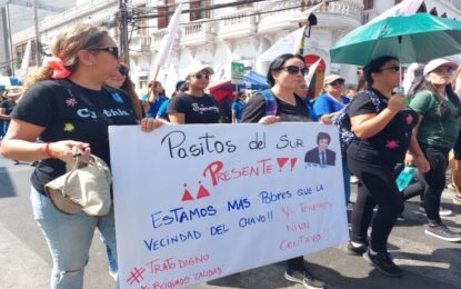 Cientos de funcionarios de los gremios de Tarapacá marcharon por las calles de Iquique