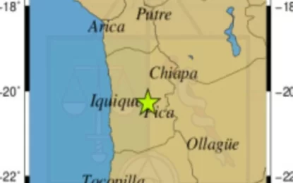 Sismo se registró esta mañana en la Región de Tarapacá