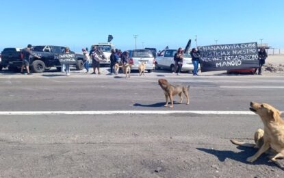 Vecinos de Chanavayita protestan en Ruta- 1 por desaparición de hombre iquiqueño
