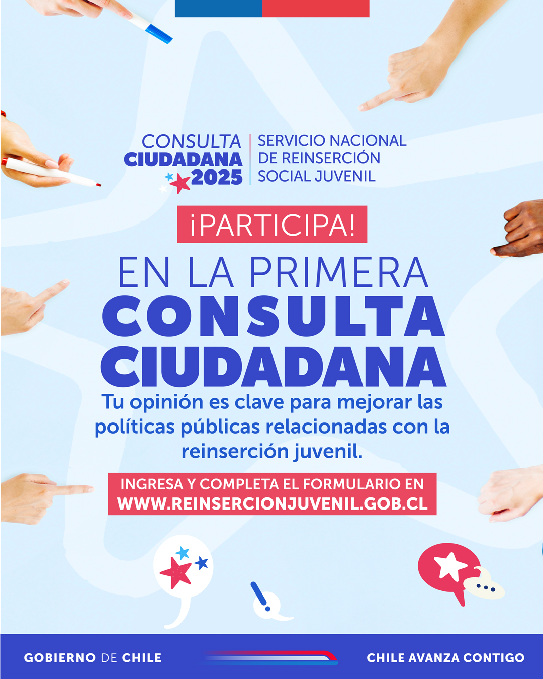 Servicio de Reinserción Social Juvenil lanza primera Consulta Ciudadana Participativa