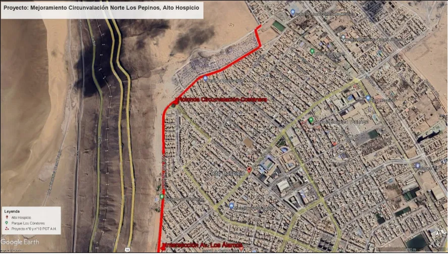 Mejoramiento de Circunvalación Sur de Alto Hospicio inicia diseño y proyecta obras a 2027