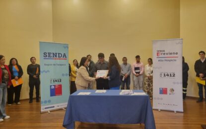 SENDA Tarapacá reconoce compromiso preventivo de organizaciones públicas y privadas de Alto Hospicio