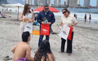 SENDA despliega campaña de verano “Cuidarse siempre está de moda” en Playa Cavancha