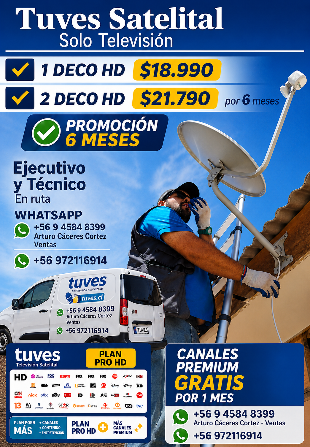 LA MEJOR TELEVISION PREPAGO DIRECTV +569 72116914
