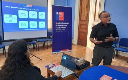 Servicio de Reinserción Juvenil presenta perfil de jóvenes atendidos ante Comité Operativo Regional
