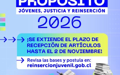 Amplían plazo para concurso de Tesis sobre Justicia Juvenil del Servicio de Reinserción Social Juvenil