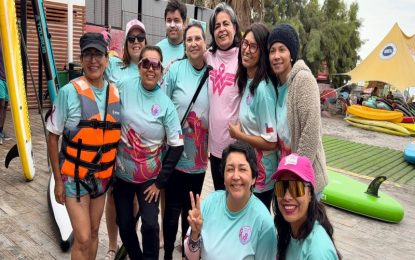 Seremi de Salud de Tarapacá participa en entrenamiento de Dragonas Rosadas de Iquique en el marco de Octubre Rosa